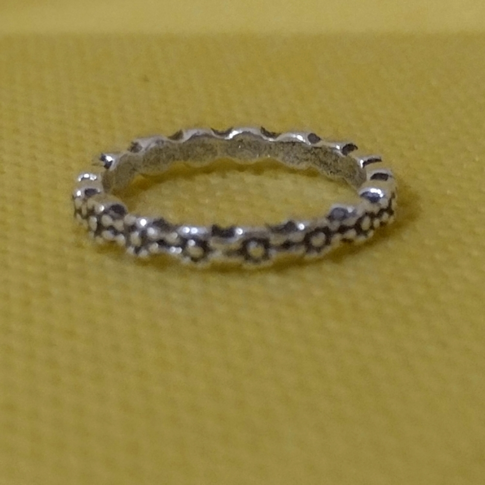 2/$10 Silver Tone Flower Stacking Ring